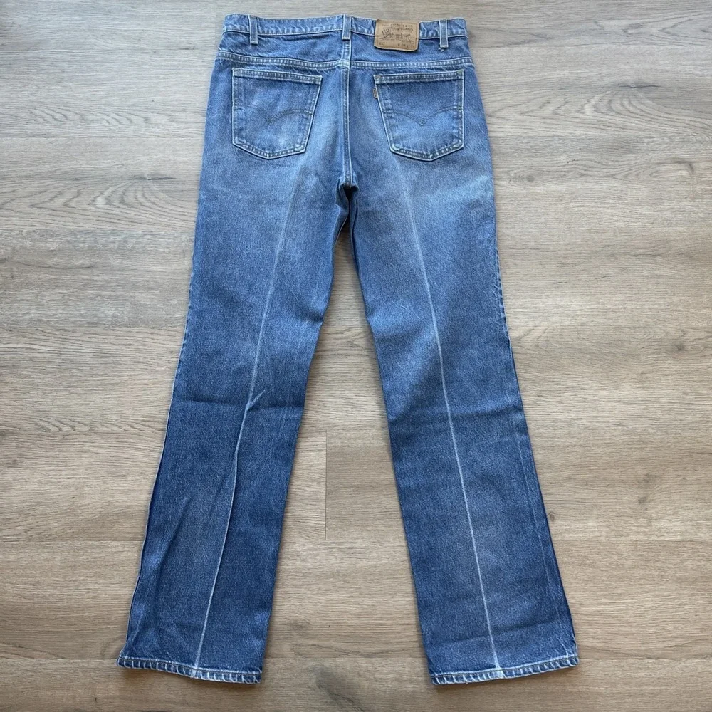 Vintage Levi's 517 Orange Tab Made in USA Boot Cut Jeans Men's 38x32 Blue Denim